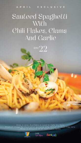 APRIL Exclusive - Sautéed Spaghetti with Chili Flakes, Clams and Garlic
